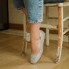 Ballerines en glitter argent