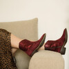 Burgundy western boots for women