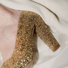 Escarpin plateforme en glitter champagne