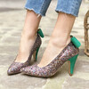 Escarpin pointu multicolore