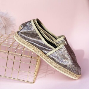 Espadrille enfant en paillettes multicolores