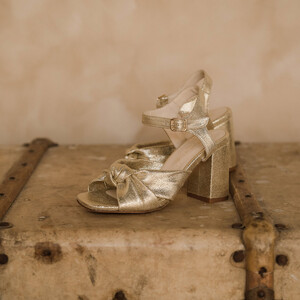 Golden bridal mule for women