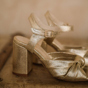 Golden bridal mule for women