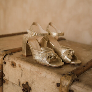 Golden bridal mule for women