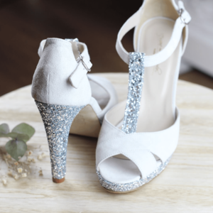 Salomé haute blanche et argent mariée