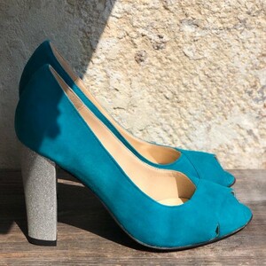 Escarpin turquoise