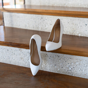 Escarpin pointu blanc