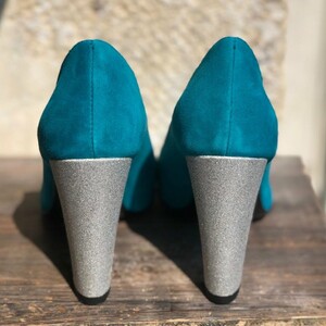 Escarpin turquoise