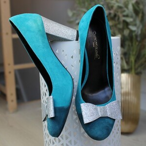 Escarpin turquoise