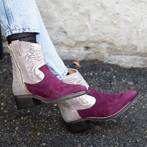 Santiag bordeaux femme