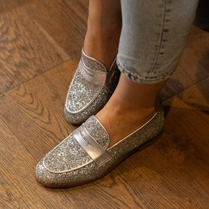 Mocassin argentée 