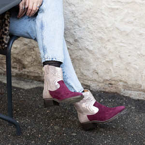 Santiag bordeaux femme