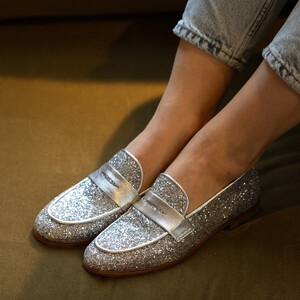 Mocassin argentée 