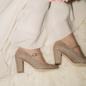 Babies en paillettes or blond