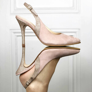 Escarpin sur mesure vieux rose