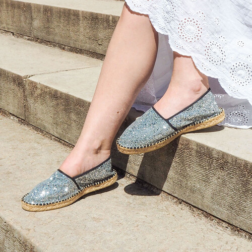 Espadrille en glitter argent Espadrille en glitter argent