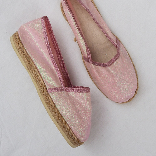 Espadrille enfant en paillettes rose Espadrille enfant en paillettes rose
