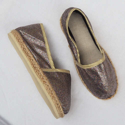 Espadrille enfant en paillettes multicolores Espadrille enfant en paillettes multicolores