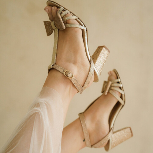 Gold wedding sandal