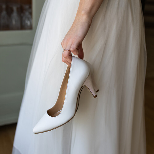 Escarpin pointu blanc