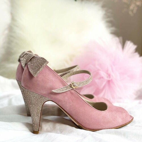 Escarpin ouvert rose