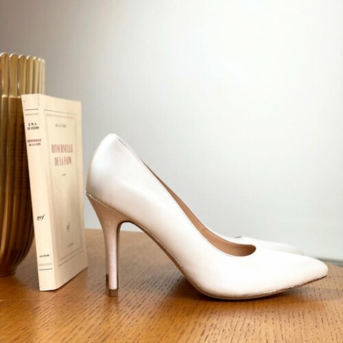 Escarpin blanc mariage