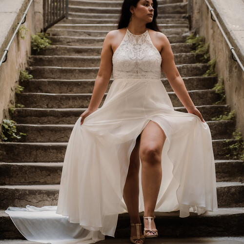 Les chaussures pour une robe de mariée empire