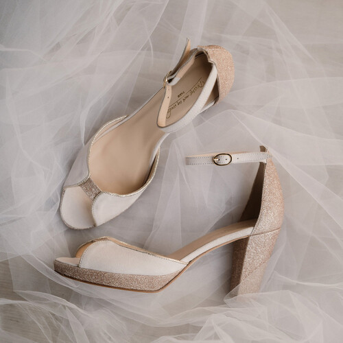 White wedding shoes
