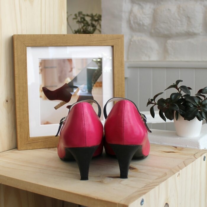 Escarpin rose et online noir