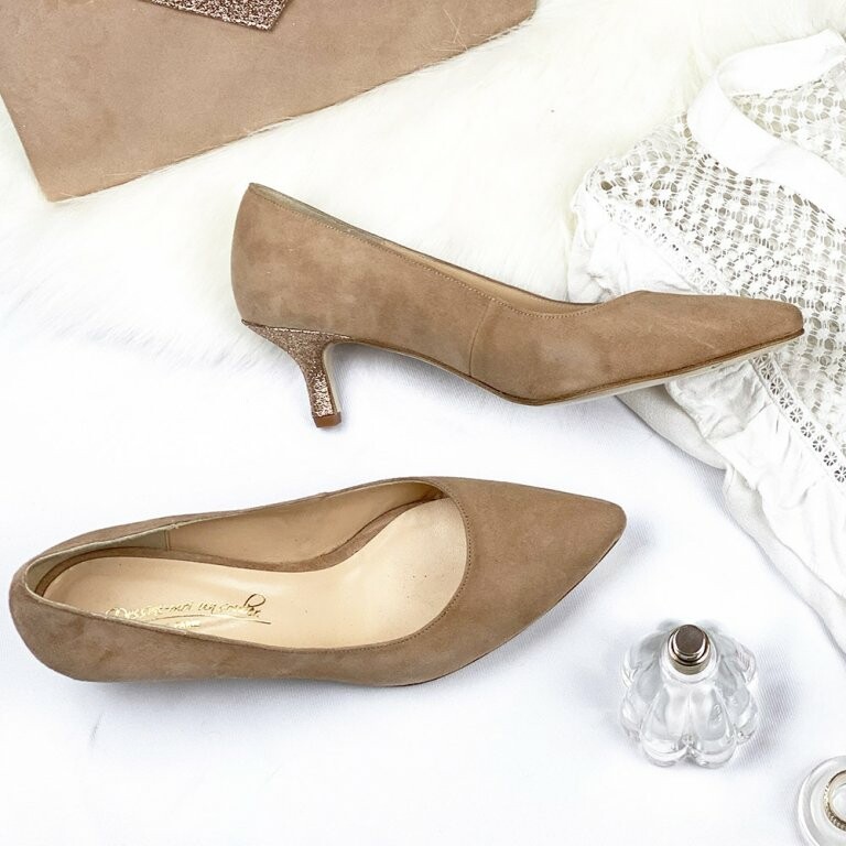 Escarpin pointu en velours bois de rose Dessine moi un soulier
