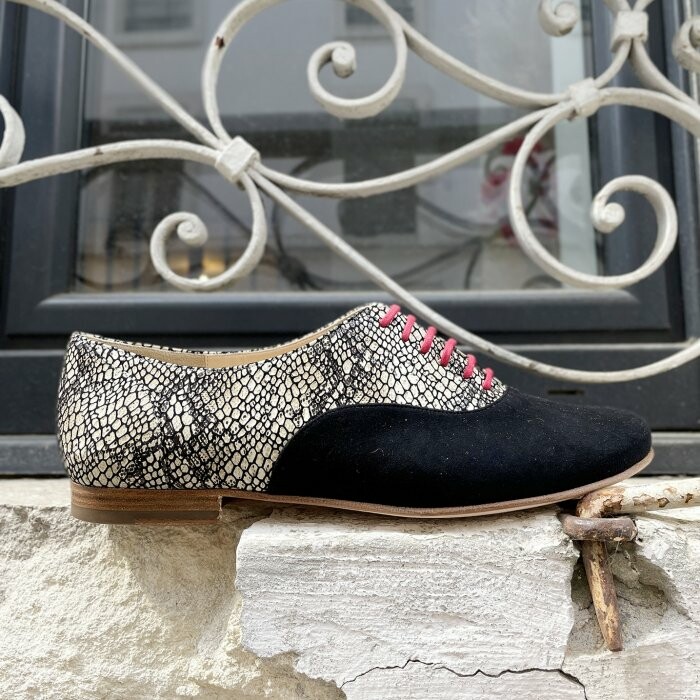 Richelieu argenté on sale femme