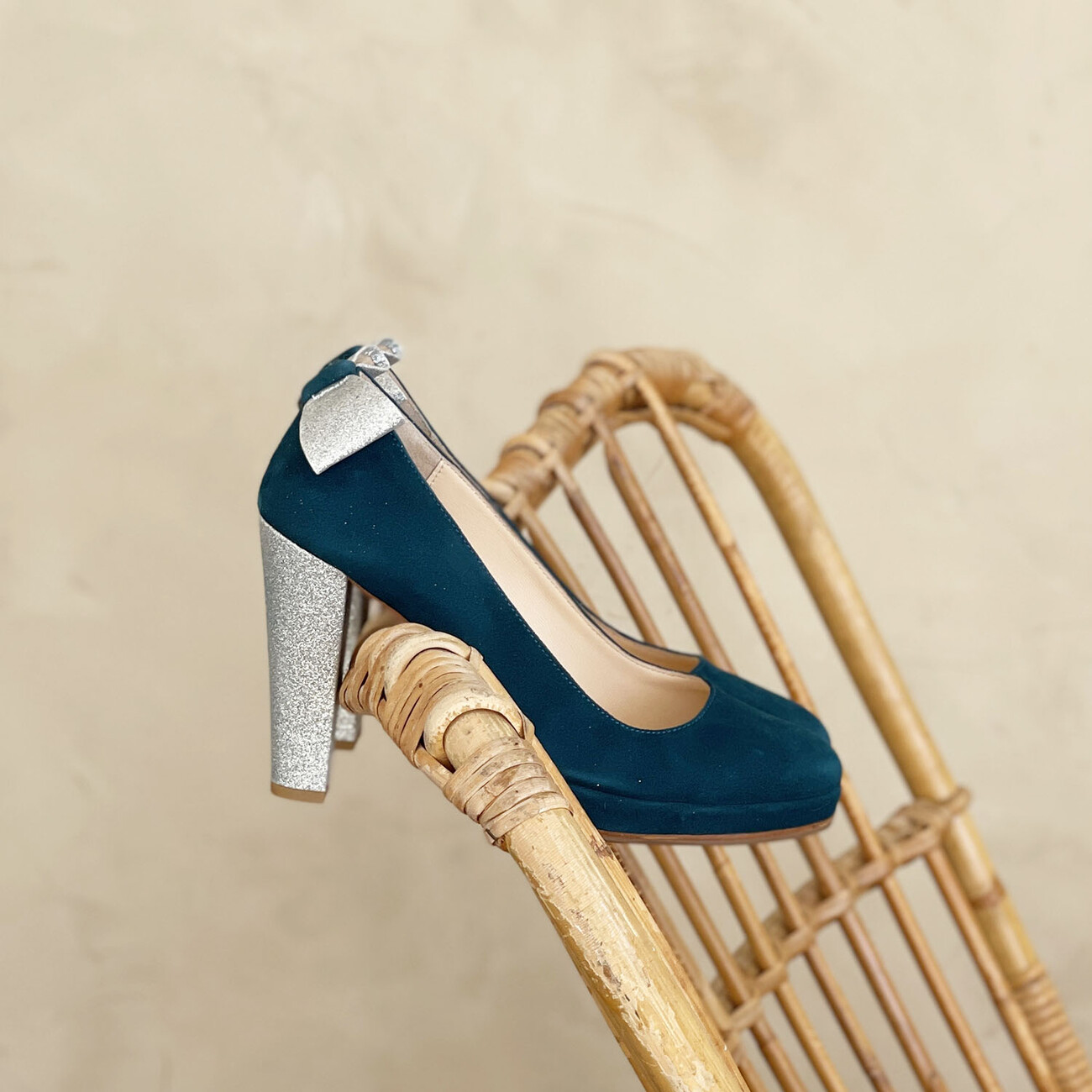 Escarpin bleu paillette outlet